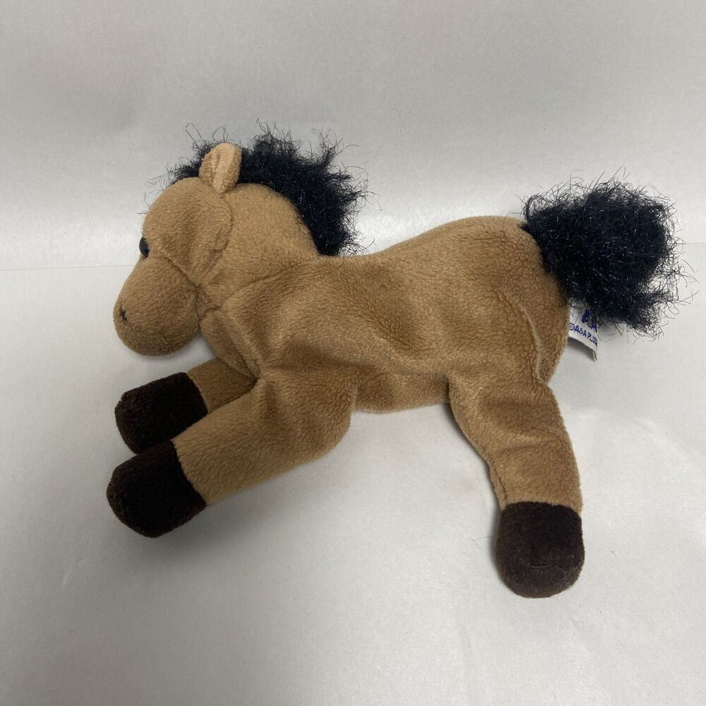 AA Plush Horse Brown with Black Mane and Tail 8 inches long